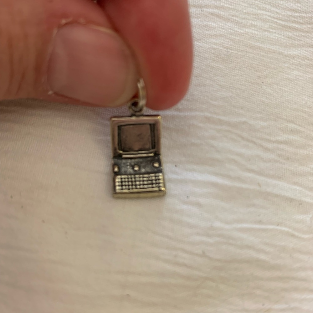Cellini Sterling Silver Laptop Charm 925 - Picture 3 of 5